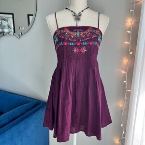 Free People deep purple baby doll dress 💜